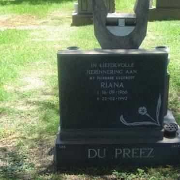 PREEZ Riana, du 1966-1992