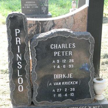 PRINSLOO Charles Peter 1926-1993 & Dirkje VAN KRIEKEN 1938-2010