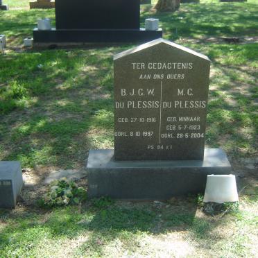 PLESSIS B.J.G.W., du 1916-1997 &amp; M.C. MINNAAR 1923-2004