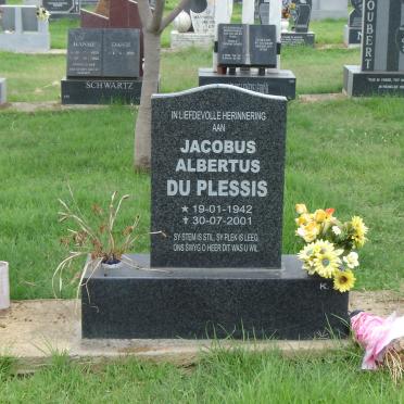 PLESSIS Jacobus Albertus, du 1942-2001