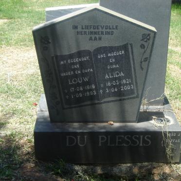 PLESSIS Louw, du 1919-1993 &amp; Alida 1921-2003