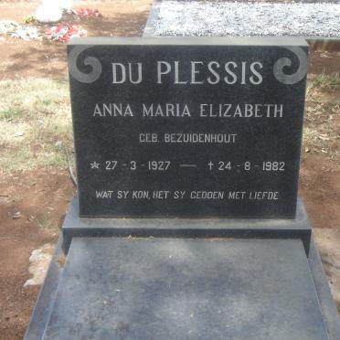 PLESSIS Anna Maria Elizabeth, du nee BEZUIDENHOUT 1927-1982