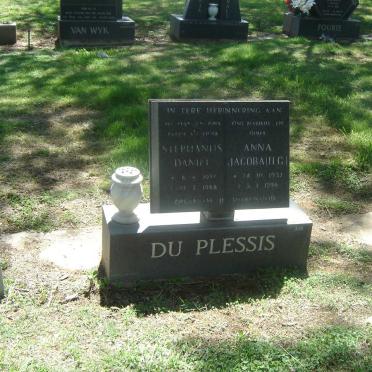 PLESSIS Stephanus Daniel, du 19??-1988 &amp; Anna Jacoba H.C. 1932-1996