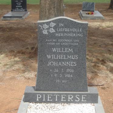 PIETERSE Willem Wilhelmus Johannes 1906-1984