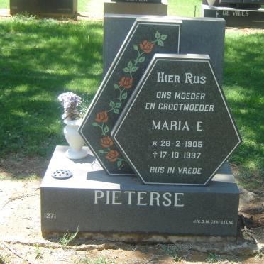 PIETERSE Maria E. 1905-1997