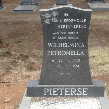 PIETERSE Wilhelmina Petronella 1910-1994