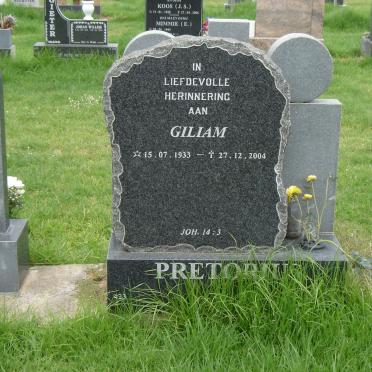 PRETORIUS Giliam 1934-2004