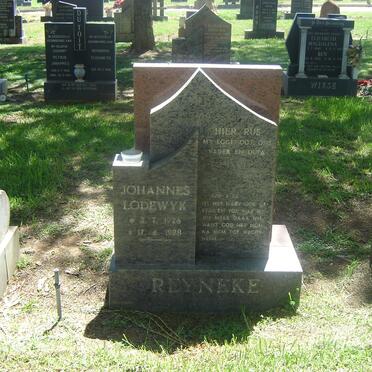 REYNEKE Johannes Lodewyk 1926-1988