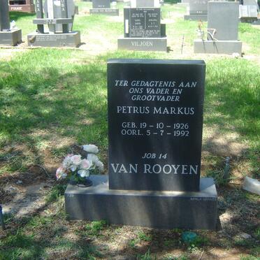 ROOYEN Petrus Markus, van 1926-1992