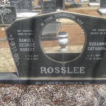 ROSSLEE Samuel George Robert 1900-1982 &amp; Susanna Catharina 1904-1984