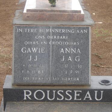 ROUSSEAU Gawie J.J. 1912-1984 &amp; Anna J.A.G. 1918-1991