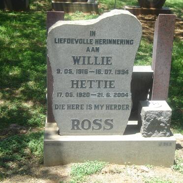 ROSS Willie 1918-1994 &amp; Hettie 1920-2004