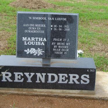 REYNDER Martha Louisa 1921-2008