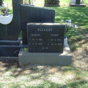 RIEKERT Simon 1915-1992 &amp; Stien 1914-1995