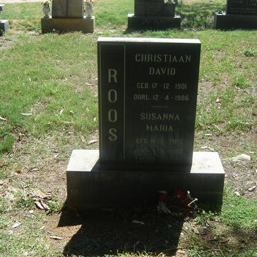 ROOS Christiaan David 1901-1986 &amp; Susanna Maria 1905-1987