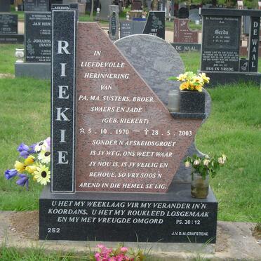 RIEKERT Riekie 1970-2003