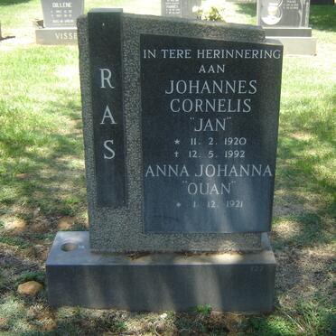 RAS Johannes Cornelis 1920-1992 &amp; Anna Johanna 1921-