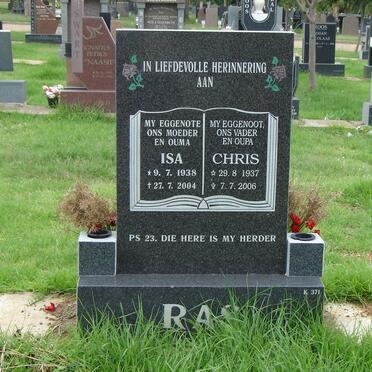 RAS Chris 1937-2006 &amp; Isa 1938-2004