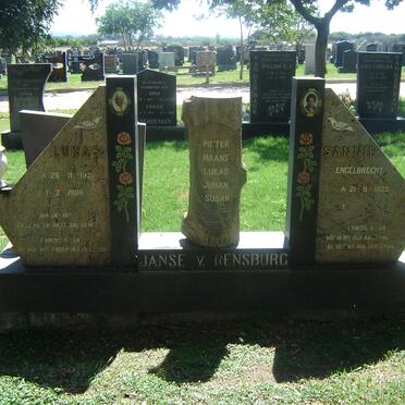 RENSBURG Lukas, Janse van 1921-1986 &amp; Sannie ENGELBRECHT 1922-