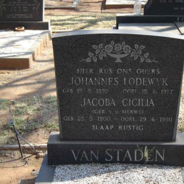 STADEN Johannes Lodewyk VAN
