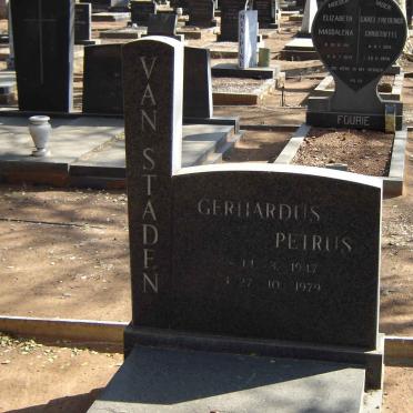 STADEN Gerhardus Petrus VAN
