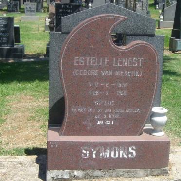 SYMONS Estelle Lenest nee VAN NIEKERK 1976-1998