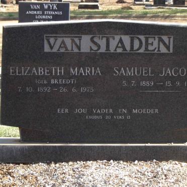 STADEN Elizabeth Maria VAN