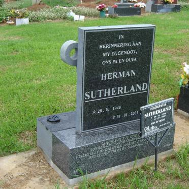 SUTHERLAND Hermanus 1948-2007