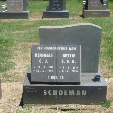 SCHOEMAN C.J. 1911-1997 &amp; E.F.A. 1919-2006