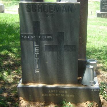 SCHOEMAN Lettie 1912-1995