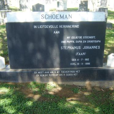 SCHOEMAN Stephanus Johannes 1912-1986