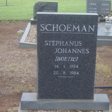 SCHOEMAN Stephanus Johannes 1954-1984