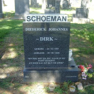 SCHOEMAN Diederick Johannes 1957-2005