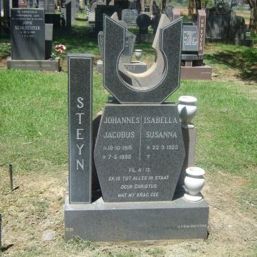 STEYN Johannes Jacobus 1915-1990 &amp; Isabella Susanna 1920-