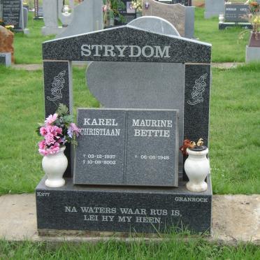 STRYDOM Karel Christiaan 1937-2003 &amp; Maurine Bettie 1948-