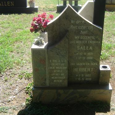 ? Herbert 1922-1999 &amp; Salla 1921-1986