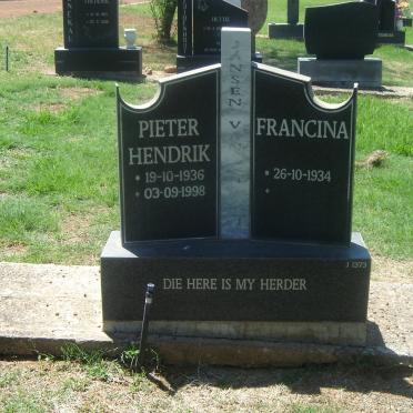 ? ?  Pieter Hendrik, Jansen van 1936-1998 &amp; Francina 1934-