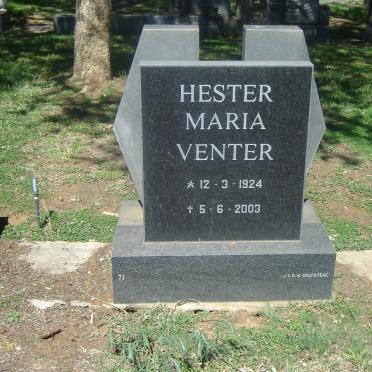 VENTER Hester Maria 1924-2003