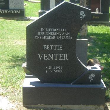 VENTER Bettie 1922-1997
