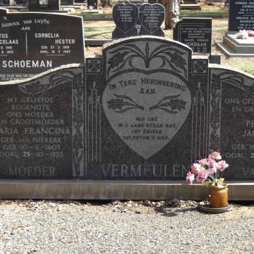 VERMEULEN Maria Francina