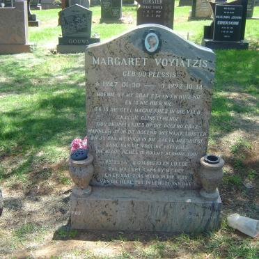 VOYIATZIS Margaret nee DU PLESSIS 1947-1992