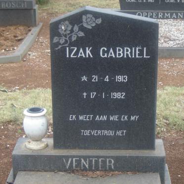 VENTER Izak Gabriel 1913-1982