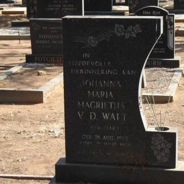 WALT Johanna Maria Margrietha VAN DER