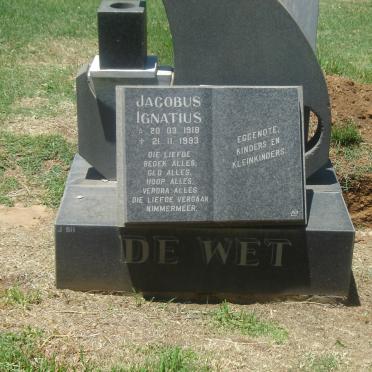 WET Jacobus Ignatius, de 1918-1993