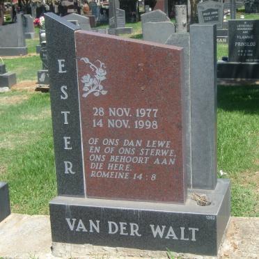 WALT Ester, van der 1977-1998
