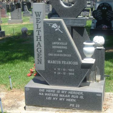 WELTHAGEN Marcus Francois 1963-1998