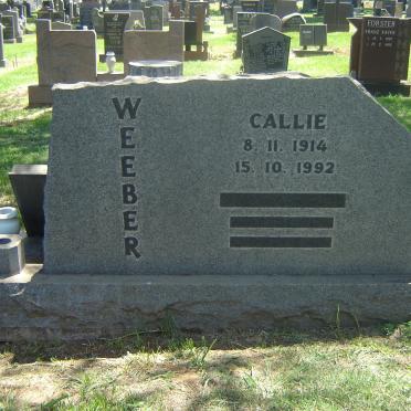 WEEBER Callie 1914-1992