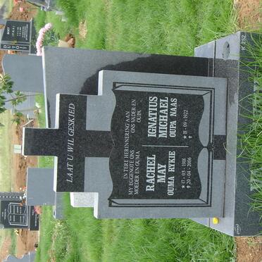 WYK Ignatius Michael, van 1922- &amp; Rachel May 1918-2006