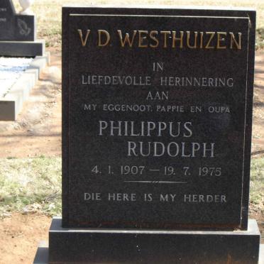 WESTHUIZEN Philippus Rudolph VAN DER