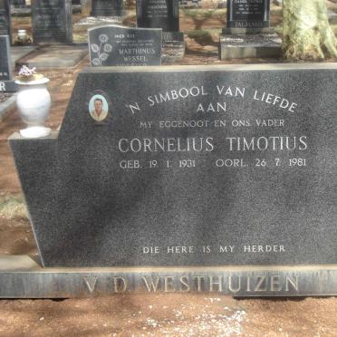 WESTHUIZEN Cornelius Timotius, van der 1931- 1981
